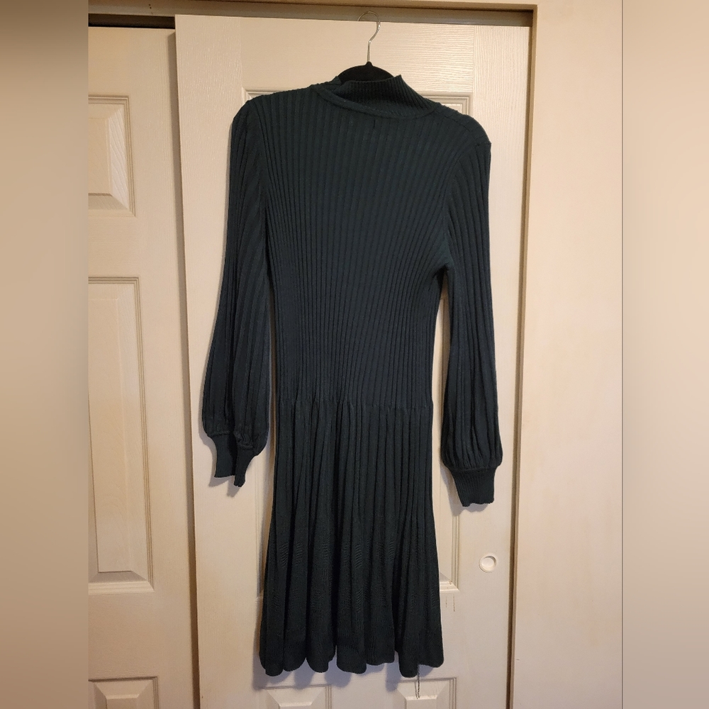 Forest green sweater dress